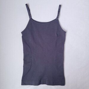 SHAPERMINT Black All Day Every Day Scoop Neck Cami Size L Smoothing Breathable